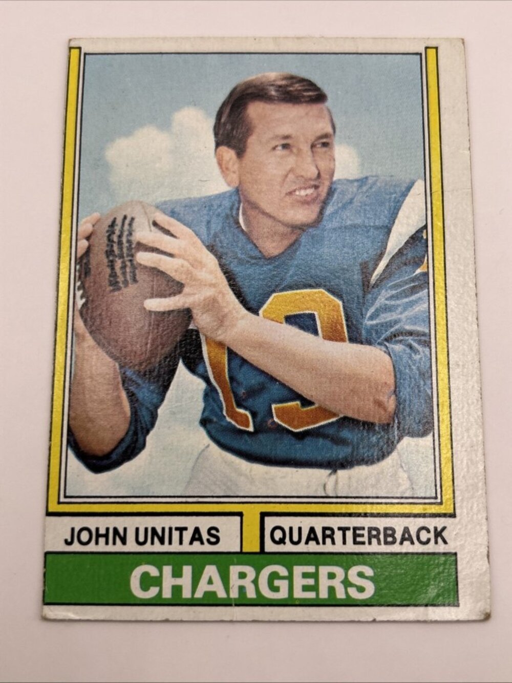 1974 Topps - Johnny Unitas #150 - QB Quarter Back San Diego Chargers HOF